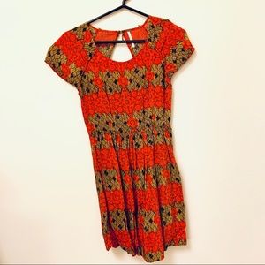 Free People Red Open Back Dress